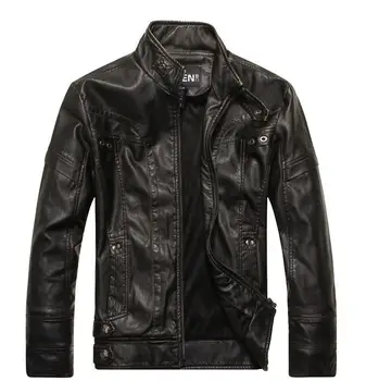 Noua motocicleta jachete de piele barbati geaca de piele, jaqueta de couro masculina,barbatii pu jachete transport gratuit