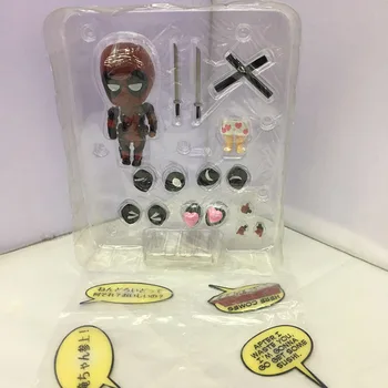 NOUL hot-10cm Q versiune Super-erou X-Men Deadpool acțiune figura jucării de colecție cadou de Crăciun păpușă cu cutie