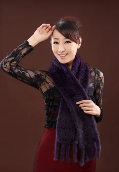 Noul Ms tobei originale nurca blană eșarfă de mână tricotate nurca esarfe en-gros și cu amănuntul