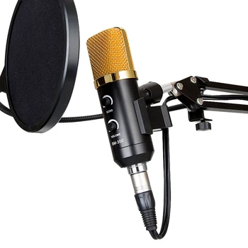 Noul Negru 3.5 mm Microfon USB Microfon de Studio de Înregistrare Microfon cu Shock Mount Muzica Crea Difuzare Și Microfon de Studio