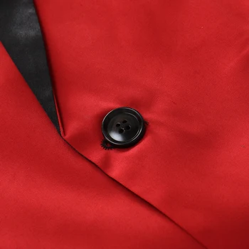 Noul Red Blazer Barbati 2017 Moda Singur Buton Patchwork Design De Guler Mens Sacou Casual, Petrecere, Nunta, Sacou Costum Homme