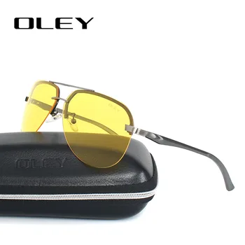 OLEY Galben Polarizat ochelari de Soare Barbati de noapte viziune ochelari de Designer de Brand femei ochelari de conducătorii auto Aviației ochelari de protecție pentru om