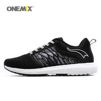 ONEMIX Om Nou Pantofi de Alergare Pentru Bărbați Respirabil Formatori Atletice Negru Zapatillas de Pantofi Sport în aer liber de Mers pe jos Adidași Gratuit Nava