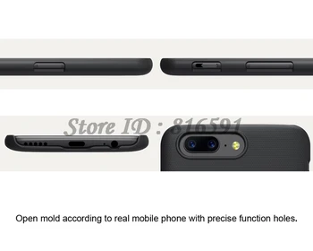 OnePlus 5T Caz Un Plus 5T Cover Nillkin Frosted Shield de Plastic Înapoi Caz pentru OnePlus 5T Cadou Ecran Protector