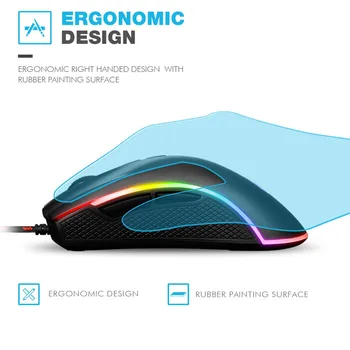 Original FMOUSE F300 E-Sport Versiune Programabile Mouse 4000 DPI Wired Optical Gaming Mouse Gamer Pentru Pro Gamer