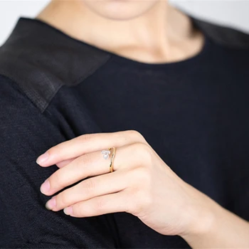 Original inel argint 925 cu aur-culoare floare Magnolia deschiderea inele pentru femei bijuterii de moda anillos bague
