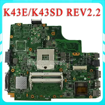Original pentru ASUS K43E Placa de baza A43E P43E K43E K43SD REV2.2 laptop placa de baza HM65 PGA 989 testat
