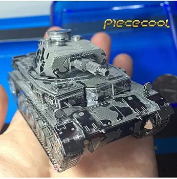 Original Piececool germană IV Rezervor P037-S Model 3D DIY Metal Asamblare Tăiat cu Laser Puzzle Jucarii Militar Seria 2 foi