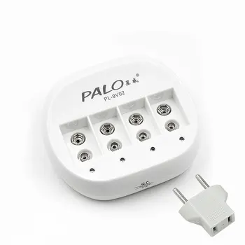 PALO 4 Sloturi 9V Baterie Fierbinte de Vânzare Inteligentă Reîncărcabilă Încărcător Rapid Pentru 6F22 9V Baterie cu Litiu UE / SUA Plug