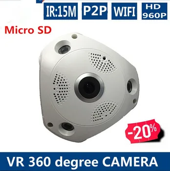 Panoramică de 360 de Grade de Securitate CCTV IP 1.3 MP/3MP/5MP Două căi Audio Camera IR-CUT NighVision WIFI IP VR 3D Camera Video de Stocare