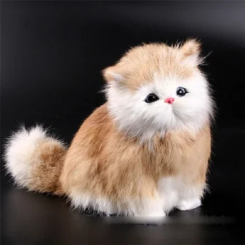 Parul Real Electronice, Animale de companie Pisici Păpuși Simulare animal jucărie pisica meowth copii drăguț pentru animale de companie jucarii de plus model ornamente Xtmas cadou