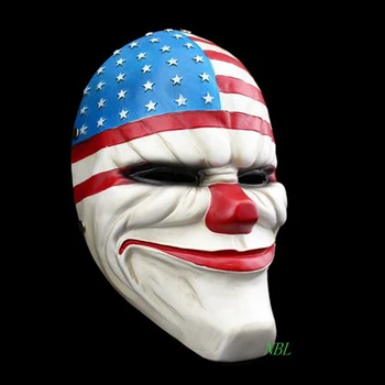 Payday 2 Dallas-NE Steagul Mască de Clovn Halloween bal Mascat Cosplay Carnaval Rășină Măști America Naționale Amuzant Acorde o Zi pentru Adulți