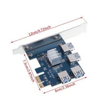 PCI-E PCI-E Adapter 1 4 Slot PCI-E Unu la Patru USB 3.0 Miniere Speciale Riser Card Picătură de transport maritim