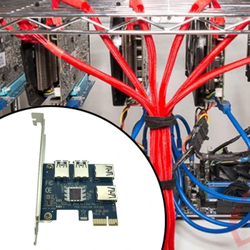 PCI-E PCI Express Card Extinde Carduri Placa PCIE de la 1 la 4 USB 3.0 Adaptor 1x 4-port 16x Adaptor Riser Card pentru Bitcoin BTC Mining