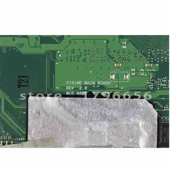 Pentru ASUS X751MA placa de baza X751MD REV2.0 Placa de baza Procesor N3530U 4G de Memorie de Pe Bord complet testat