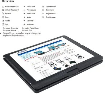 Pentru iPad Pro 10.5 caz de Tastatură cu iluminare din spate, Lenrich 7 culori de fundal rotativ 360 Wireless Bluetooth folio capac pivotant