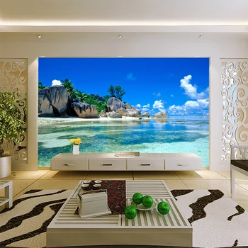 Personalizate 3D Murală Tapet Dormitor Livig Cameră TV, Canapea de Fundal de hârtie de Perete Ocean Sea Beach Fotografie 3D Tapet Decor Acasă
