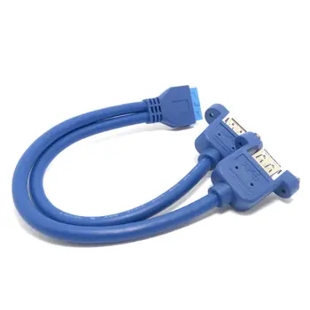 Placa de baza Placa de baza 20Pin USB3.0 Femeie a Dual USB 3.0 O Femeie Cablu de Date Cablu de Montare pe Panou 50cm PC DIY Gazdă Caz