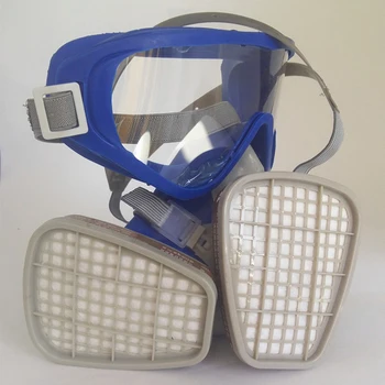 Plin Masca Facială Respirator Mască Filtru Pentru Masca De Gaze Cu Ochelari De Pesticide Pintura Filtru De Carbon Masca De Vopsit Cutii De Gaz