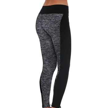 Plus Dimensiune Negru/Gri Fitness pentru Femei Jambiere Pantaloni de Antrenament de Înaltă Talie Jambiere Doamnelor Sportive Jambiere uscare Rapidă Pantaloni
