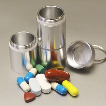 Portabil Sigilate Pastila Cazuri Cutie De Depozitare Sticla Rezistent La Apa Vitamina Medicina De Supraviețuire Recipient De Călătorie În Aer Liber Caz De Depozitare