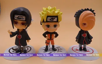 Prețul cu ridicata 2set/lot 7cm PVC Naruto figura de acțiune stabilit Q Ediție de Colectare de Jucării Naruto anime japonez cifre Model de jucărie Set
