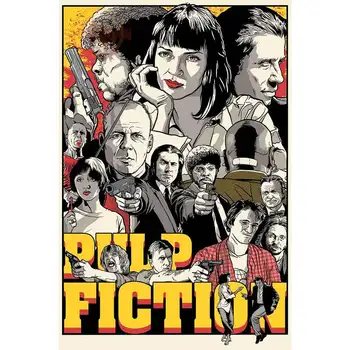 Pulp Fiction Poster Personalizat Canvas Arta Poster Acasă Decor Pânză Tesatura De Perete Poster De Imprimare Tesatura De Matase