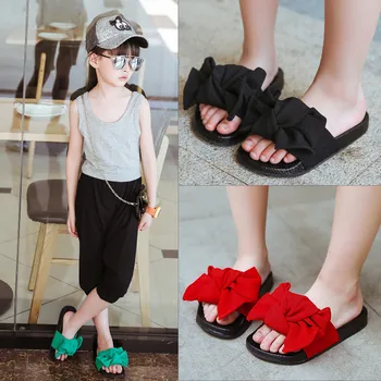 QGXSSHI de vară pentru copii pantofi pentru Femeie sandale copil printesa sandale de moda arc un cuvânt drag femei casual acasă pantofi dimensiune26~40