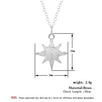 QIAMNI 10buc Manual Steaua Nordului Compas Aventura Pandantiv Colier pentru Femei Accesorii Fete Minimalist Cadou de Crăciun de Bijuterii