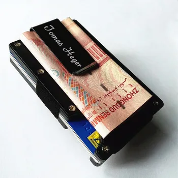 QOONG Personalizate, Litere de Plastic Titularul Cardului de Credit de Călătorie Mini Portofel Bărbați Femei Cardului Porte Carte de sex Masculin Caz Carte KH1-016s