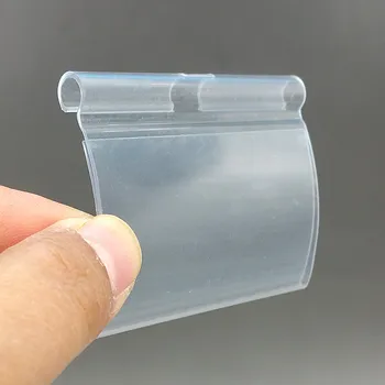 Radian Tip PVC transparent din Plastic Etichetă de Preț Semn Etichetă Display Titularul de Îngroșare Pentru Supermarket Sau Magazin Raft Rack de Cârlig 50pcs