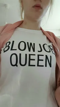 Regina sexului oral scrisori de Imprimare Femei tricou Casual, din Bumbac Hipster tricouri Pentru Doamna Amuzant Top Tee Picătură Navă B-227