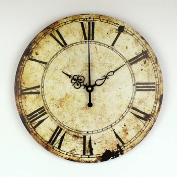 Retro Decor De Perete Vintage Ceas De Decor Acasă Ceas De Perete Cu Numărul Roman Tăcut Decorative Ceas De Perete Pentru Camera De Studiu