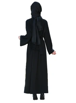 Rochie musulman Sifon îmbrăcăminte islamic abaya pentru femei negru abaya B8066