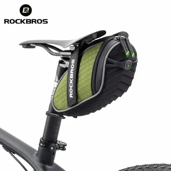 ROCKBROS Biciclete Șa Sac 3D Shell Impermeabil Reflectorizant la Șocuri Ciclism Biciclete Tub din Spate Coada Seatpost Geanta Accesorii pentru Biciclete