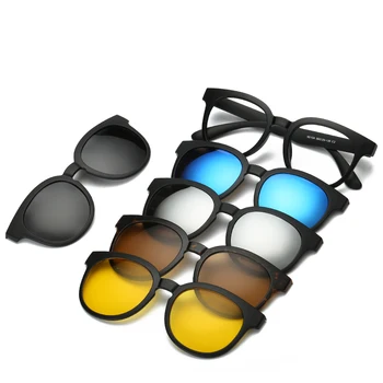 RUISIMO 5 lenes Magnet ochelari de Soare Clip Oglindă Clip pe ochelari de Soare clip pe Bărbați ochelari Polarizati Clip Personalizat baza de Prescriptie medicala Miopie