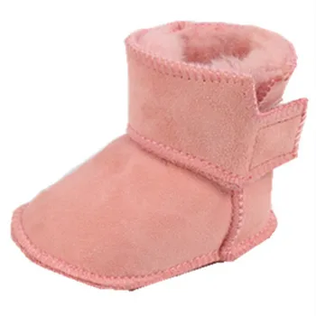 Rusia Primul Copil de Pietoni din piele de iarnă sugari pantofi de cald Faux blana fete copii papuceii din Piele de copil băiat cizme cârlig buclă