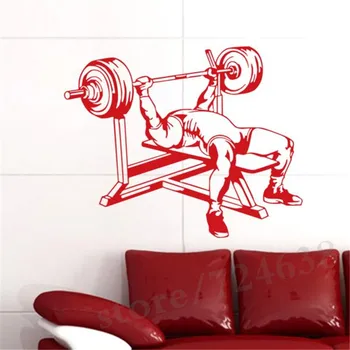 Sală de fitness Autocolant de Fitness Decal Body-building Postere de Vinil de Perete Decalcomanii de Pegatina Quadro Parede Decor Mural Sport Autocolant