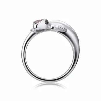 SANTUZZA Argint Șopârlă Inel Pentru Femei Argint 925 Inele de Moda pentru Femei 2017 Cubic Zirconia Ringen Petrecere Bijuterii
