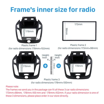 Seicane cel Mai bun Dublu Din Masina Radio Fascia pentru Ford Transit Panou Ornamental Kit-ul de Instalare Audio Acoperire Cadru de Bord Mount