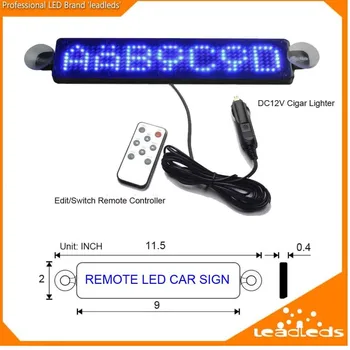 Semne CONDUS Albastru Lumină LED-uri Modulul de Afișare la Distanță de Control cu LED-uri de Afișare în Mișcare a Edita un Mesaj de Bord Semn Pentru Mașină Fereastra din Spate în aer liber