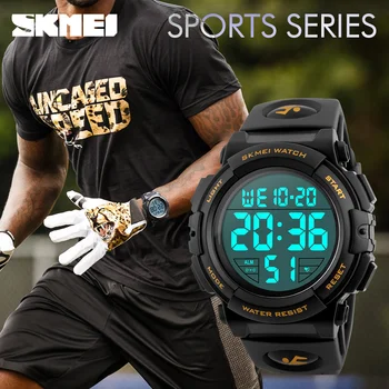 SKMEI Brand Barbati Ceasuri Sport Moda LED Ceas Digital Militare Multifuncționale Ceasuri de mana rezistent la apa 50M Relogio Masculino