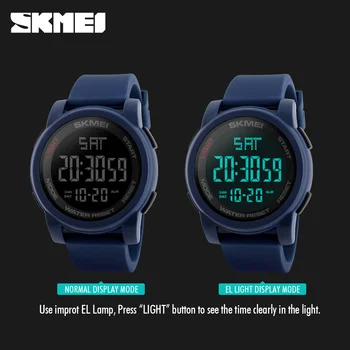 SKMEI Bărbați Digital Multifunctional Ceasuri în aer liber de Sport Chrono Ceas rezistent la apa 50M de Alarmă Ceasuri Relogio Masculino 1257