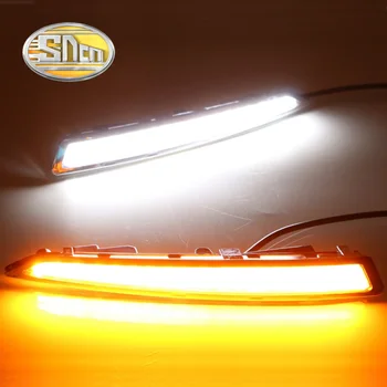 SNCN Cu Galben Funcția de Cotitură ABS Cromat Capac 12V Auto DRL LED Daytime Running Light Pentru Ford Kuga Evadare 2013