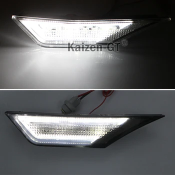 Stil Afumat Obiectiv Laterale LED-uri Lumini de poziție Pentru 2016-up 10 Gen Honda Civic Sedan/Coupe (Alb:Lumini de Conducere, Amber:de Semnalizare)