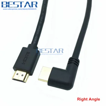 Stânga Dreapta Sus Jos Unghiul HDMI V2.0 mascul la mascul Cablu 15cm 60cm 6FT 4K*2K 60 HZ Conector pentru Cablu HDMI 2.0 pentru Proiector wiiTV Mac