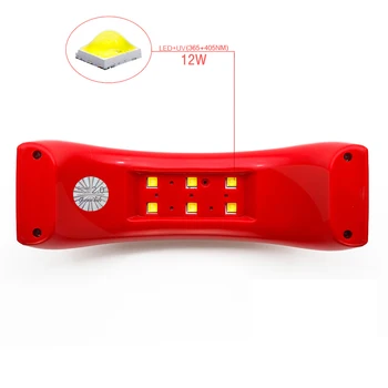 SUNmini 12W Lampa UV Unghii Uscător de LED-uri Lampa UV pentru Unghii cu Gel Uscător de Telefon Formă de Întărire pentru UV Gel Polish Instrumente Nail Art