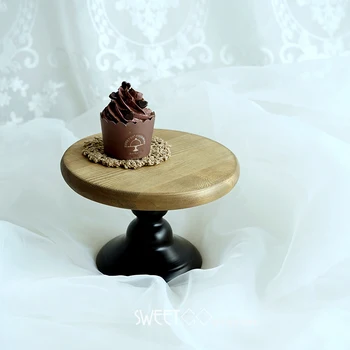 SWEETGO 6 inch Lemn suport tort de nunta tort de instrumente fondant placa de arta pentru petrecerea acasă decorare bakeware tort de decorare furnizori
