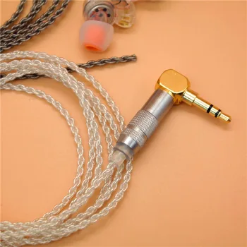 TD39 Reparație DIY Casti Cablu de Înlocuire Audio Placat cu Argint, setul cu Cască Căști Auriculare Wist Țese Firul de Întreținere de Linie