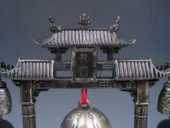 TNUKK Set Arc de Metal FENG SHUI Chinez Crap Pește Dragon Chime Clopote Gong Decor Acasă cadou de metal artizanat
